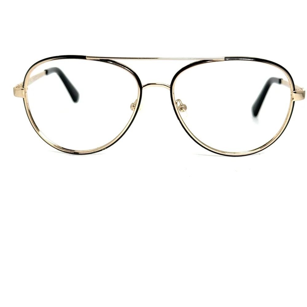 Nautica NLS6008 003‎ Black Gold Eyeglasses Frames 57-16 H19627